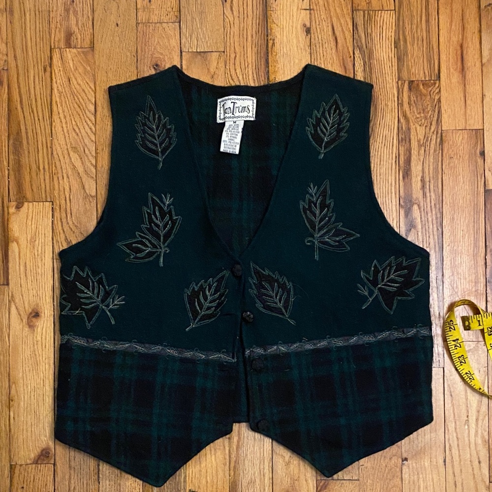 Tantrums Dark Green Wool Blend Vest